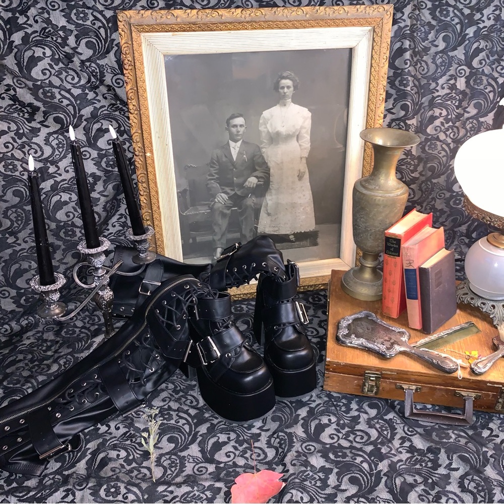 Demonia Over The Knee Platform Boots